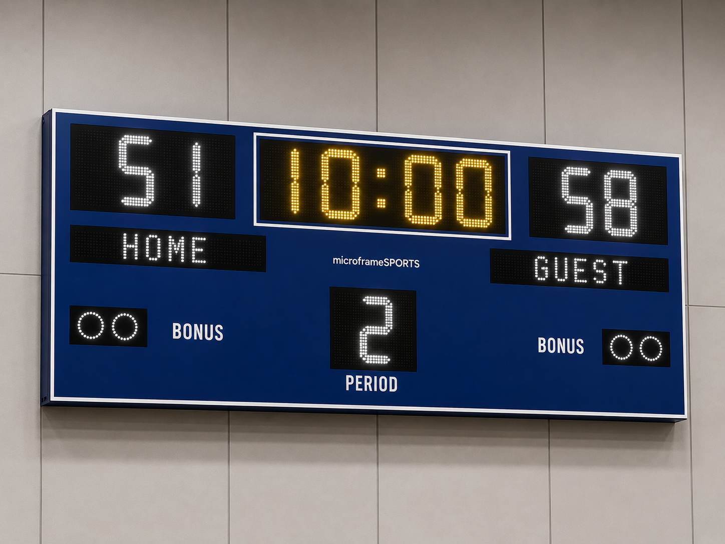 Basketball Scoreboard - 8x3 ft (12 in Digit)